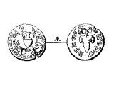 Eleazar, son of Annanius the high priest (Acts 23.3), Silver Shekel. He refused to offer sacrifices for the Roman empire, and struck this coin in defiance of Rome.